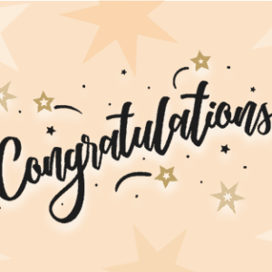 Stars on an orange background, Birthday Card.