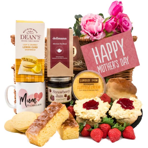 Celebrate Mother's Day with the delightful Mother's Day Lemon Cream Tea with cake, biscuits and mug.