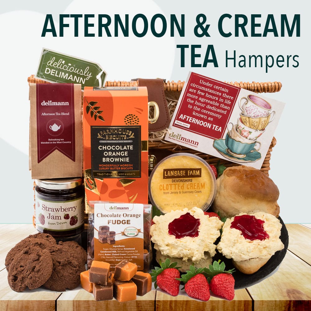 Welcome to our collection of afternoon & cream tea hampers.