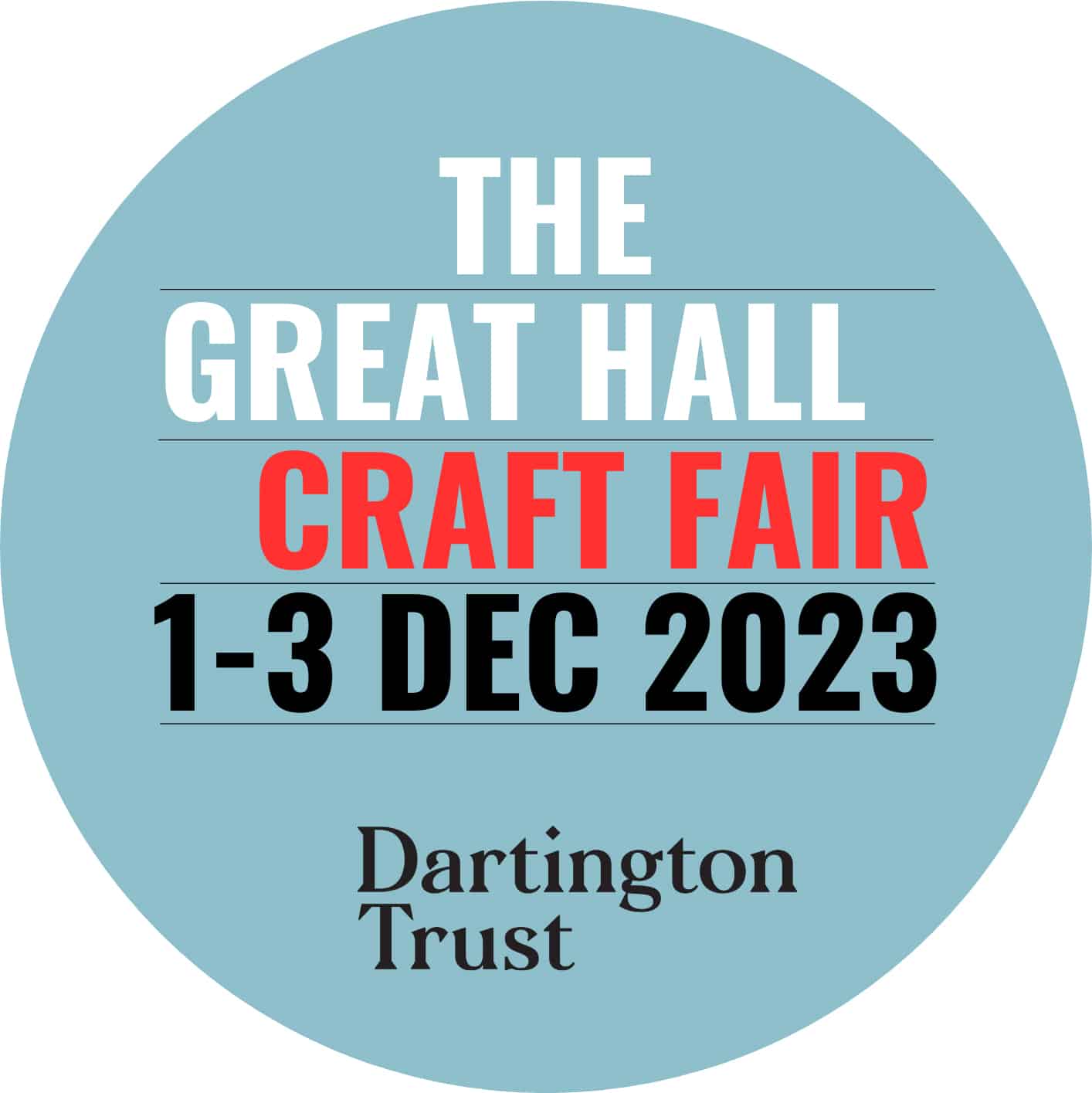 Dartington Great Hall Christmas Fair 1st to 3rd december 2023