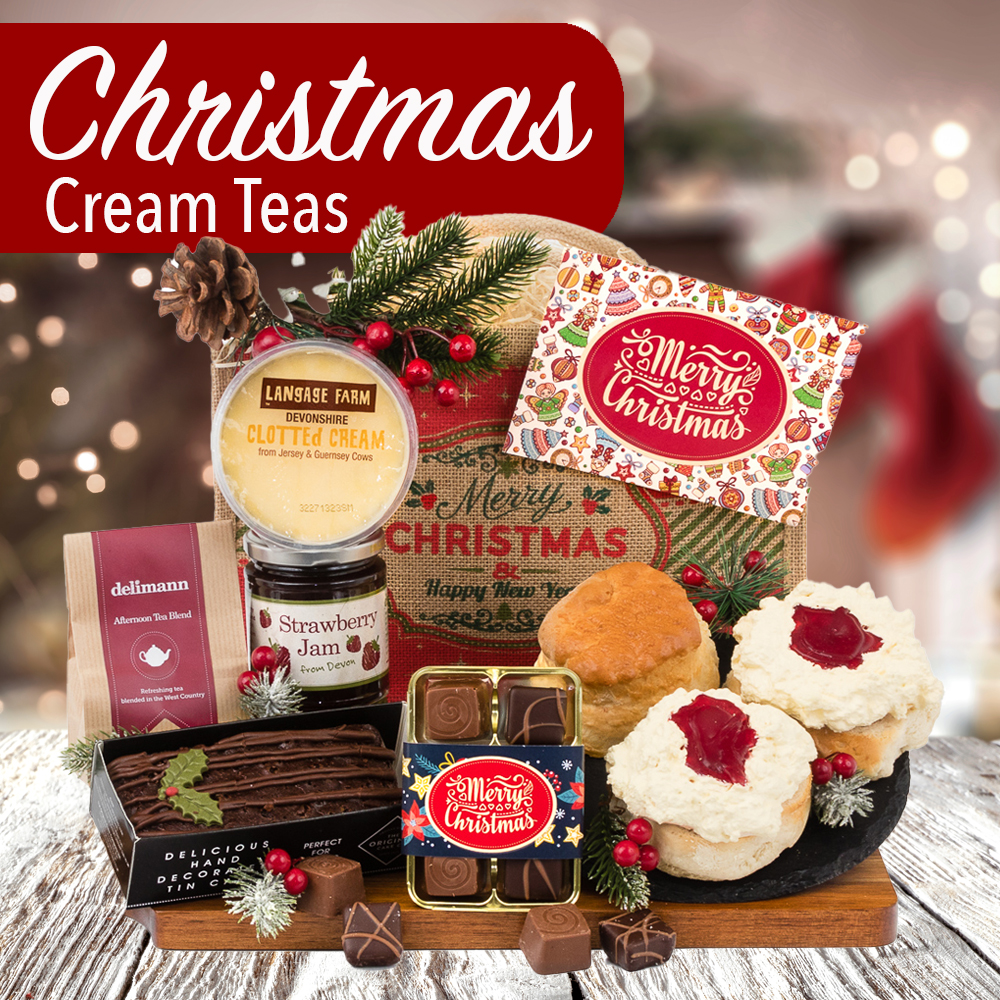 Christmas Cream Tea Hampers | Free Delivery | Delimann Hampers