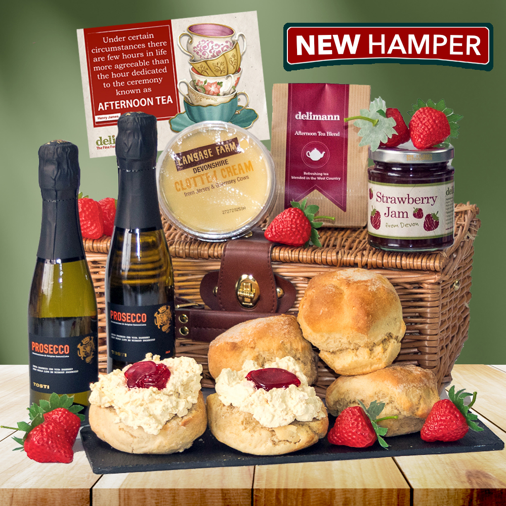Prosecco Cream Tea Gift Hamper | Free Delivery & Gift Message